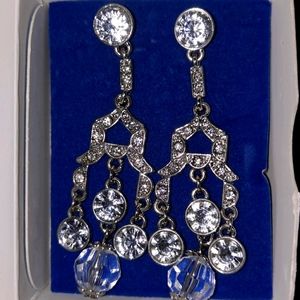 Avon crystal rhinestone chandelier earrings